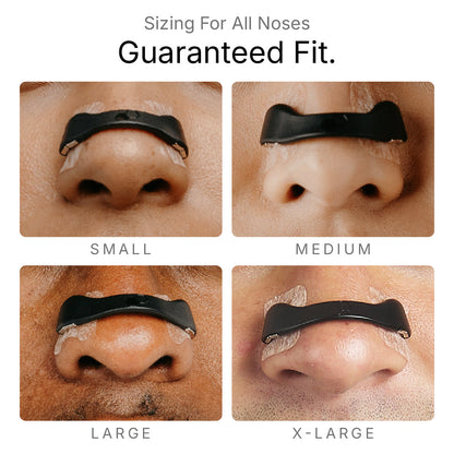 Intake Breathing Nasal Strip Starter Kit (30 Count, Black) - Boost Oxygen Intake, Reduce Snoring, Improve Sleep Quality - Sweat Resistant, Skin Safe Nasal Strips - Extra Strength Snoring Solution
